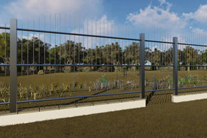 Wrought Iron House Fence With Concrete Foundation Model GA14 - fence model picture 3 thumbnail