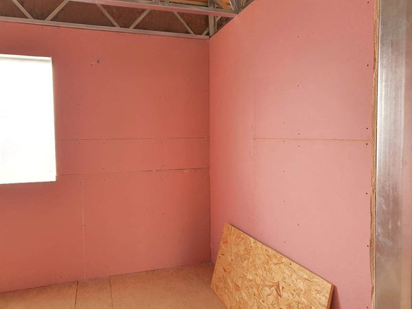 Inchidere pereti interiori cu gips carton rosu rezistent la foc