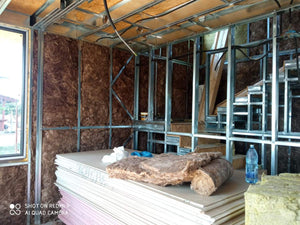 Interior Wall Closures for a 2-Story House with Mineral Wool Insulation thumbnail