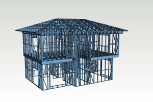 155 sqm House Model with Metal Structure Two-Story Installation thumbnail