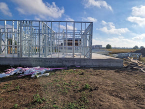 Ongoing Installation of Metal Frame for Two Single-Story Houses, 122 sqm Eac thumbnail