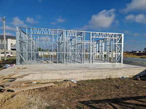 Ongoing Installation of Metal Frame for Two Single-Story Houses, 122 sqm Eac thumbnail