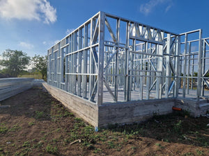 Ongoing Installation of Metal Frame for Two Single-Story Houses, 122 sqm Eac thumbnail