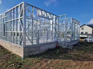 Ongoing Installation of Metal Frame for Two Single-Story Houses, 122 sqm Eac thumbnail