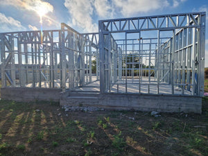 Ongoing Installation of Metal Frame for Two Single-Story Houses, 122 sqm Eac thumbnail
