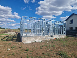 Ongoing Installation of Metal Frame for Two Single-Story Houses, 122 sqm Eac thumbnail