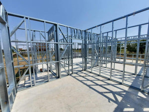 Ongoing Installation of Metal Frame for Two Single-Story Houses, 122 sqm Eac thumbnail