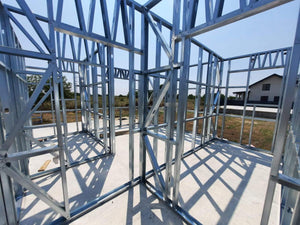 Ongoing Installation of Metal Frame for Two Single-Story Houses, 122 sqm Eac thumbnail
