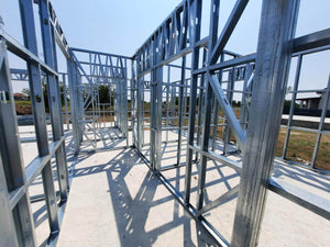 Ongoing Installation of Metal Frame for Two Single-Story Houses, 122 sqm Eac thumbnail