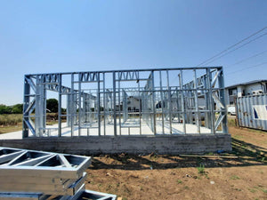 Ongoing Installation of Metal Frame for Two Single-Story Houses, 122 sqm Eac thumbnail
