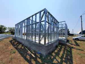 Ongoing Installation of Metal Frame for Two Single-Story Houses, 122 sqm Eac thumbnail