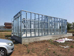 Ongoing Installation of Metal Frame for Two Single-Story Houses, 122 sqm Eac thumbnail