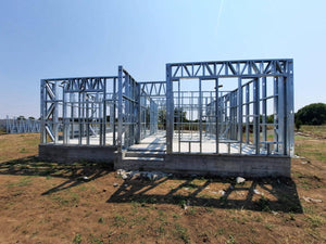 Ongoing Installation of Metal Frame for Two Single-Story Houses, 122 sqm Eac thumbnail
