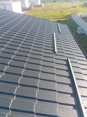 Installation of Metal Tile Roofing on a House Built in Berceni thumbnail
