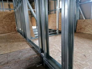 Installation of OSB Panels for 2-Story Floor in Metal House Construction thumbnail