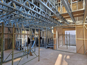 Installation of a Metal Staircase with 2 Ramps, a Landing, and a Slab Between Levels thumbnail