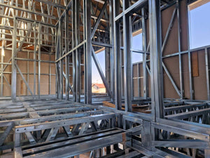 Installation of a Metal Staircase with 2 Ramps, a Landing, and a Slab Between Levels thumbnail