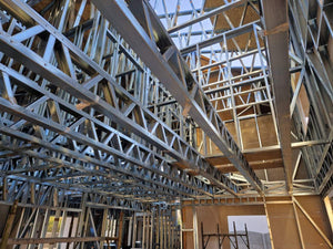 Installation of a Metal Staircase with 2 Ramps, a Landing, and a Slab Between Levels thumbnail
