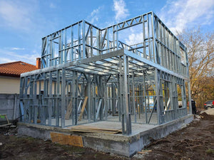 Installation of Metal Frame for a House Equipped in Gold thumbnail