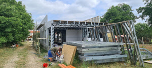 Installation of Fiber Cement Wall Cladding and Roof Construction for a House in Snagov thumbnail