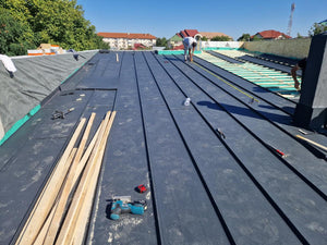 Installation of Fiber Cement Wall Cladding and Roof Construction for a House in Snagov thumbnail
