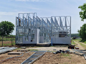 Installation of Fiber Cement Wall Cladding and Roof Construction for a House in Snagov thumbnail