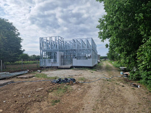 Installation of Fiber Cement Wall Cladding and Roof Construction for a House in Snagov thumbnail