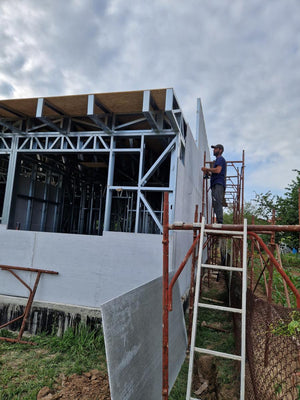 Installation of Fiber Cement Wall Cladding and Roof Construction for a House in Snagov thumbnail