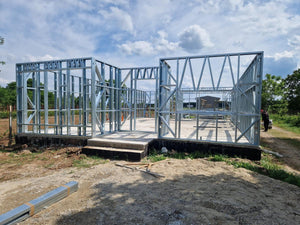 Installation of Metal Frame for Single-Story House Model 130-093 in Snagov thumbnail