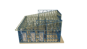 Installation of Metal Frame for Single-Story House Model 130-093 in Snagov thumbnail