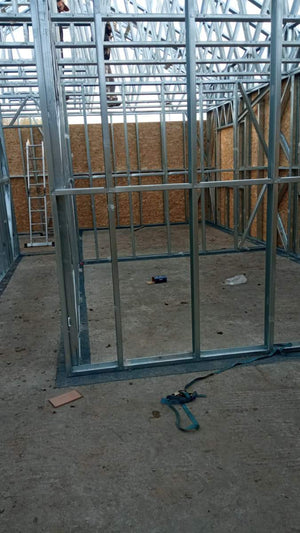 Installation of Metal Structure and Cladding of Exterior Walls with 15mm OSB thumbnail