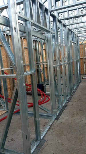 Installation of Metal Structure and Cladding of Exterior Walls with 15mm OSB thumbnail