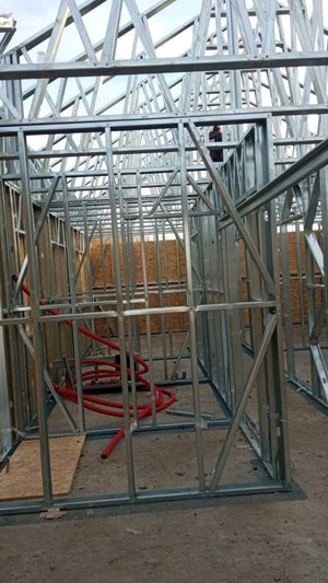 Installation of Metal Structure and Cladding of Exterior Walls with 15mm OSB thumbnail