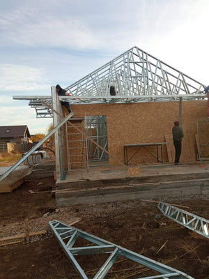 Installation of Metal Structure and Cladding of Exterior Walls with 15mm OSB thumbnail