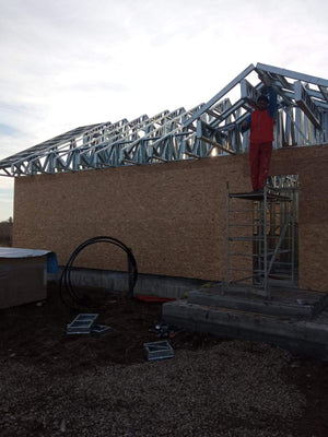 Installation of Metal Structure and Cladding of Exterior Walls with 15mm OSB thumbnail