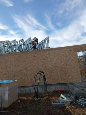 Installation of Metal Structure and Cladding of Exterior Walls with 15mm OSB thumbnail