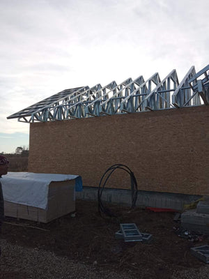Installation of Metal Structure and Cladding of Exterior Walls with 15mm OSB thumbnail