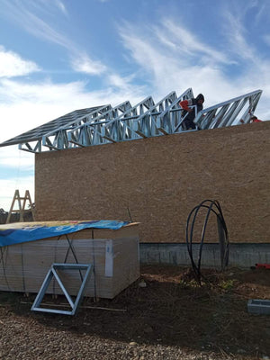 Installation of Metal Structure and Cladding of Exterior Walls with 15mm OSB thumbnail