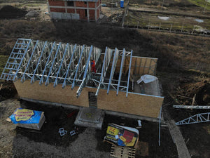 Installation of Metal Structure and Cladding of Exterior Walls with 15mm OSB thumbnail