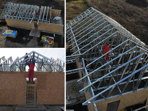 Installation of Metal Structure and Cladding of Exterior Walls with 15mm OSB thumbnail
