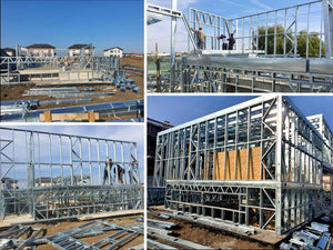 Installation of Metal Structure for a Two-Story House thumbnail