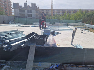 Installation of Light Metal Structure on the Ground Floor for a Two-Story House thumbnail