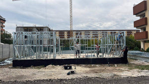 Installation of Light Metal Structure on the Ground Floor for a Two-Story House thumbnail