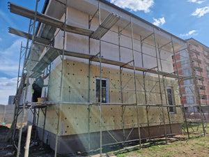 Installation of House Carpentry and Exterior Insulation with Basalt Wool thumbnail