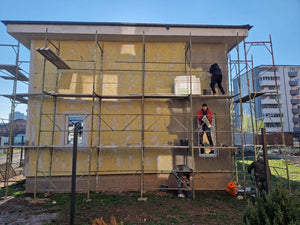 Installation of House Carpentry and Exterior Insulation with Basalt Wool thumbnail