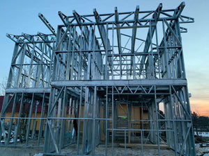 Roof Truss Installation for a Metal Structure House in Snagov thumbnail