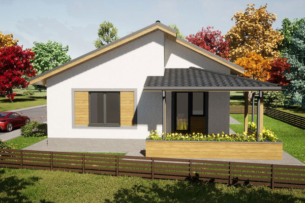 One Storey Steel Frame House With 3 Bedrooms Model 151-096 - house design 2