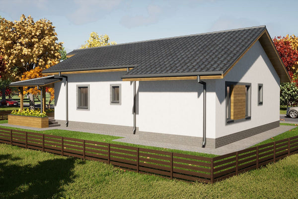 One Storey Steel Frame House With 3 Bedrooms Model 151-096 - house design 5