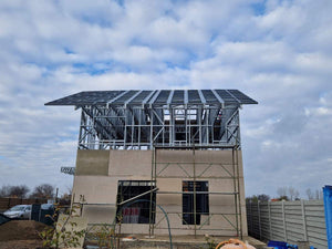 Exterior Cladding of a Metal Structure House with Fiber Cement thumbnail