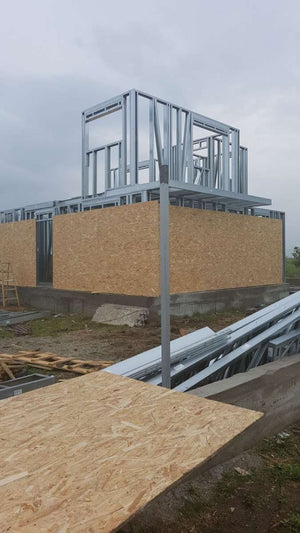 Exterior OSB Cladding in Progress for a House Project in Domnesti thumbnail